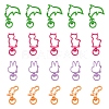 40Pcs 4 Style Spray Painted Eco-Friendly Alloy Swivel Snap Hooks Clasps FIND-LS0001-51-1