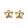 Ion Plating(IP) 304 Stainless Steel Flower Bead Cap X-STAS-G127-05G-2