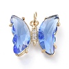 Brass Micro Pave Clear Cubic Zirconia Pendant ZIRC-P079-B02-08-1