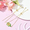 Rack Plating Brass Box Chain Slider Bracelets MAK-YW0001-04G-6