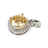 925 Sterling Silver Pave Cubic Zirconia Pendants STER-B009-01A-02-2