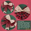 AHADEMAKER 3Pcs 2 Style Tartan Pattern Linen Type Cloth Bowknot Display Decoration AJEW-GA0004-38A-4