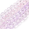 Transparent Painted Glass Beads Strands DGLA-A034-T8mm-A05-2
