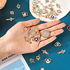 40Pcs 20 Styles Evil Eye Zinc Alloy Enamel Connector Charms ENAM-TA0001-37-14