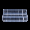18 Grids Transparent Plastic Jewelry Trays CON-K002-02B-1