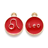 Alloy Enamel Pendants ENAM-S124-01B-07G-1