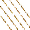 PVD Vacuum Plating 304 Stainless Steel Textured Cable Chains CHS-TA0001-05G-3