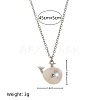 Natural Baroque Keshi Pearl Fish Pendant Brass Chain Necklaces FS-WGF6066-04-1