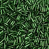 Plated Glass Bugle Beads SEED-S046-01B-27-3