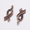 Breast Cancer Awareness Ribbon Metal Alloy Pendants PALLOY-DA11-2635-R-FF-2