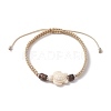 3Pcs 3 Styles Turtle & Starfish Dyed Synthetic Turquoise & Cowrie Shell Braided Bead Bracelet Sets BJEW-JB10281-2