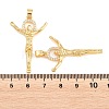 Easter Brass Micro Pave Clear Cubic Zirconia Pendants ZIRC-F148-14J-G-3