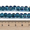 Electroplate Transparent Glass Beads Strands EGLA-B011-08A-HR01-4