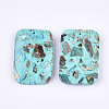 Assembled Synthetic Imperial Jasper and Turquoise Pendants G-S329-049-2