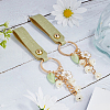 CRASPIRE 2Pcs Alloy Enamel Sakura Pendant Keychain HJEW-CP0001-12-4