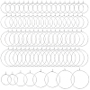 120Pcs 4 Styles 316 Surgical Stainless Steel Wine Glass Charms Rings STAS-BBC0009-37S-1