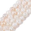 Electroplated Crackle Glass Beads Strands EGLA-N014-10mm-02-1