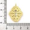 Brass Pendants with Cubic Zirconia KK-D536-10G-3