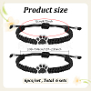 6Pcs Waxed Polyester Cord Bracelets BJEW-WA00003-2
