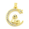 Brass Micro Pave Clear Cubic Zirconia Pendants FIND-Z044-03A-1