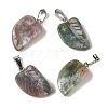 Natural Indian Agate Pendants G-B127-01P-04-2