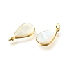 Natural White Shell & Epoxy Resin Pendants X-KK-E794-02G-01-2