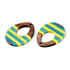 Epoxy Resin & Walnut Wood Pendants RESI-N039-121P-2