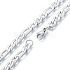 Men's 201 Stainless Steel Figaro Chains Necklace NJEW-N050-A08-7-45P-2