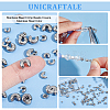 Unicraftale 180Pcs 3 Style 304 Stainless Steel Crimp Beads Covers STAS-UN0051-55-5