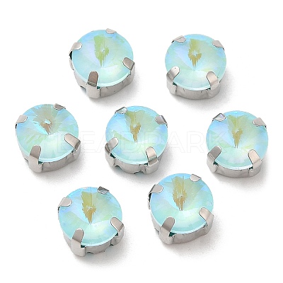 Mocha Fluorescent(MI) Flat Round Sew on Rhinestone GGLA-M006-02B-P03-1
