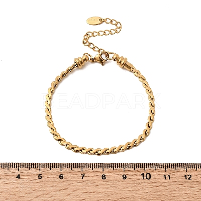 304 Stainless Steel Link Chain Bracelets for Women BJEW-A158-02D-G-1