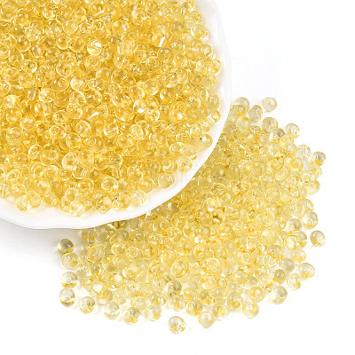 3/0 Baking Paint Glass Fringe Seed Beads SEED-A034-04A-1