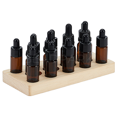 14-Slots Wooden Roller Bottles Essential Oil Storage Display Holder ODIS-WH0331-07-1