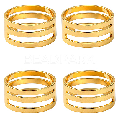 4Pcs Brass Rings RJEW-YW0001-06G-1