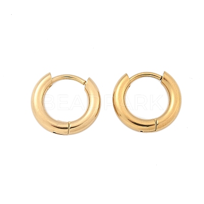 Ion Plating(IP) 304 Stainless Steel Huggie Hoop Earrings EJEW-F111B-13mm-G-1