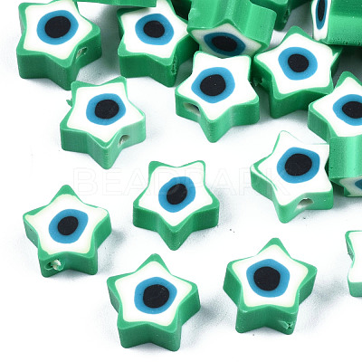 Handmade Polymer Clay Beads CLAY-T019-09A-1