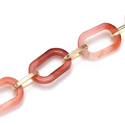 Handmade Acrylic Paperclip Chains X-AJEW-JB00697-03-1