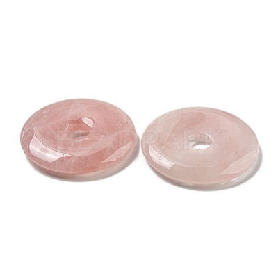 Natural Rose Quartz Pendants G-P532-01A-01-1