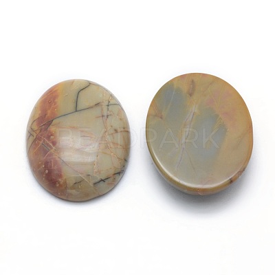 Natural Polychrome Jasper/Picasso Stone/Picasso Jasper Cabochons G-P393-I08-1