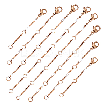 16Pcs 4 Size 304 Stainless Steel Cable Chain Extender STAS-TA0002-33RG-1