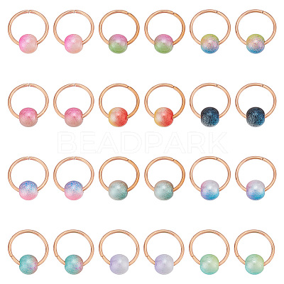 240Pcs 12 Colors ABS Plastic Imitation Pearl Locking Stitch Markers PALLOY-BC00007-1