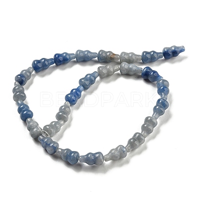 Dyed & Heated Natural Blue Aventurine Beads Strands G-C039-A10-1