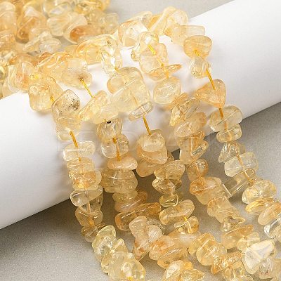 Heated Natural Citrine Beads Strands G-P622-A05-02-1