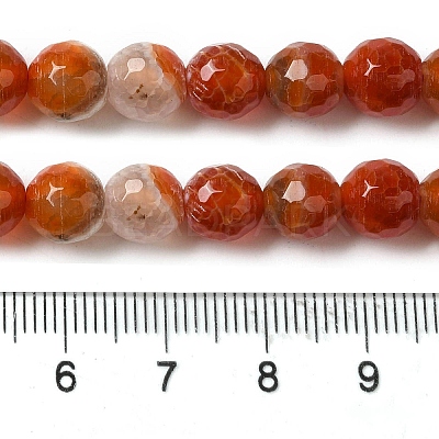 Dyed & Heated Natural Fire Crackle Agate Beads Strands G-P539-B01-19-1