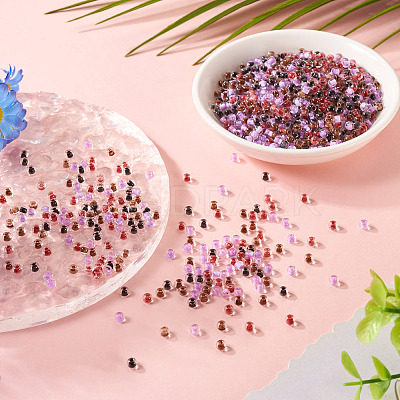 100G Transparent Glass Round Seed Beads SEED-TA0001-44B-1