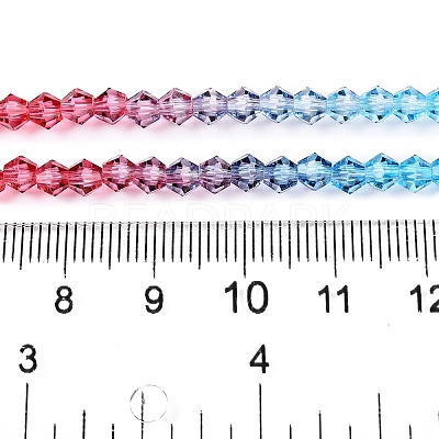 Gradient Color Baking Paint Glass Bead Strands X1-DGLA-A039-T2mm-A017-1