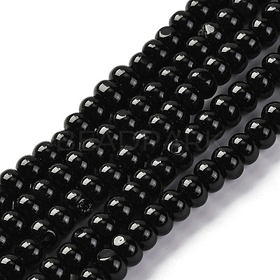 Natural Black Agate(Dyed & Heated) Beads Strands G-G177-F01-04-1