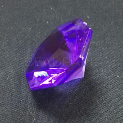 Acrylic Rhinestone Pointed Back Cabochons GACR-WH0001-01E-1