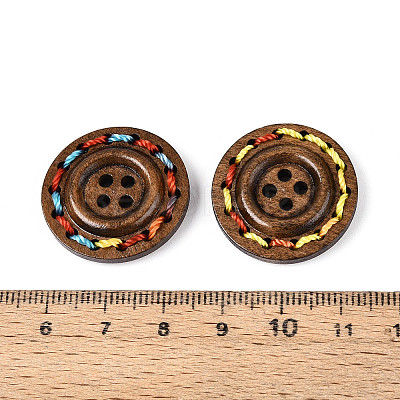 Round 4-holeButtons with Colorful Thread Wrapped X-NNA0Z51-1