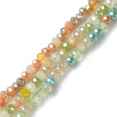 1 Strand Electroplate Glass Beads Strands GLAA-YW0004-49A-1